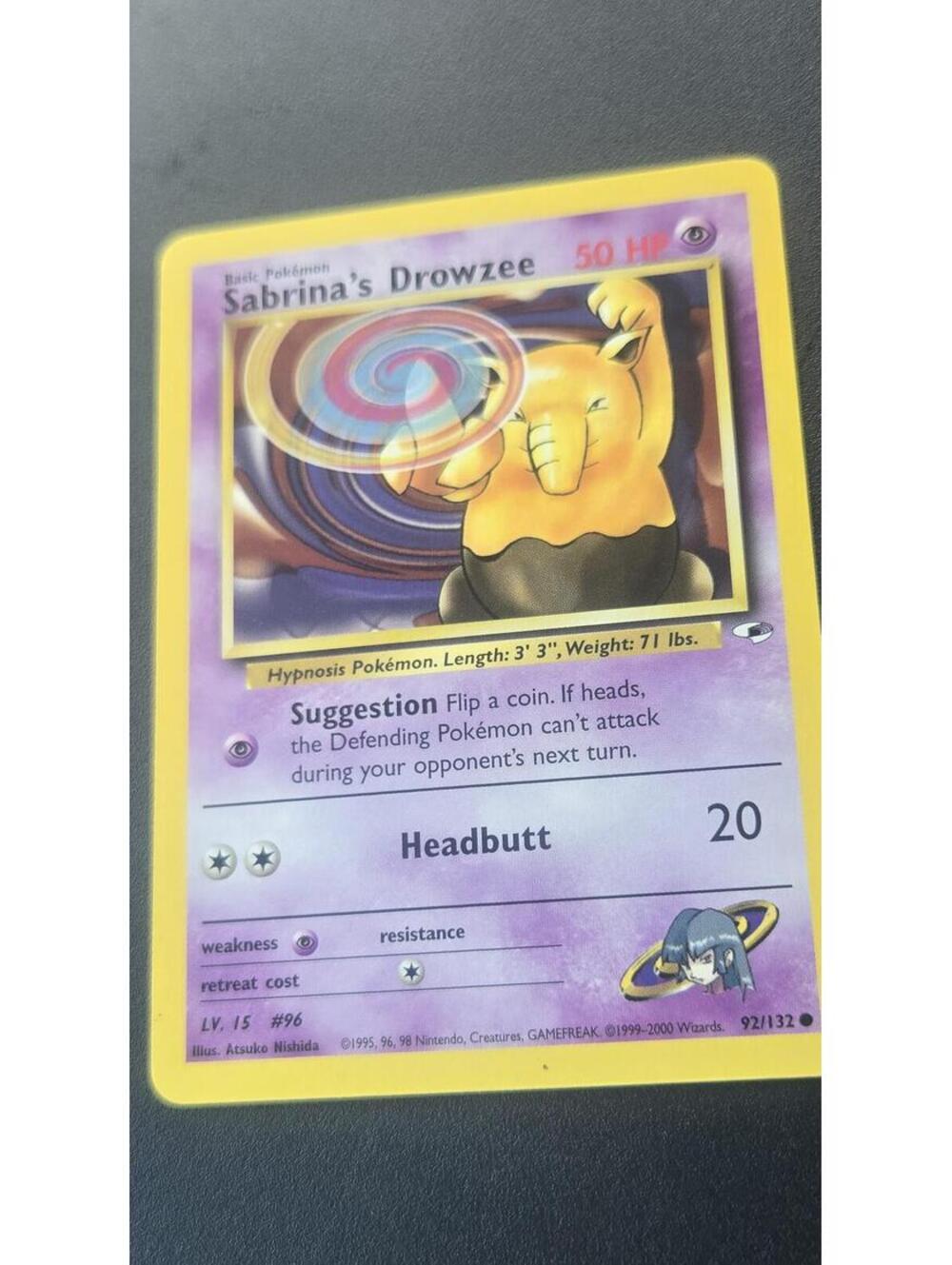 Sabrina's Drowzee Pokemon Card